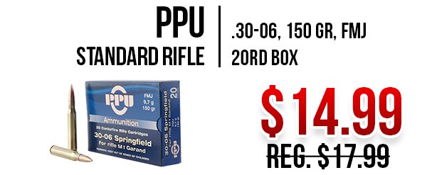PPU .30-06 rifle ammo for sale