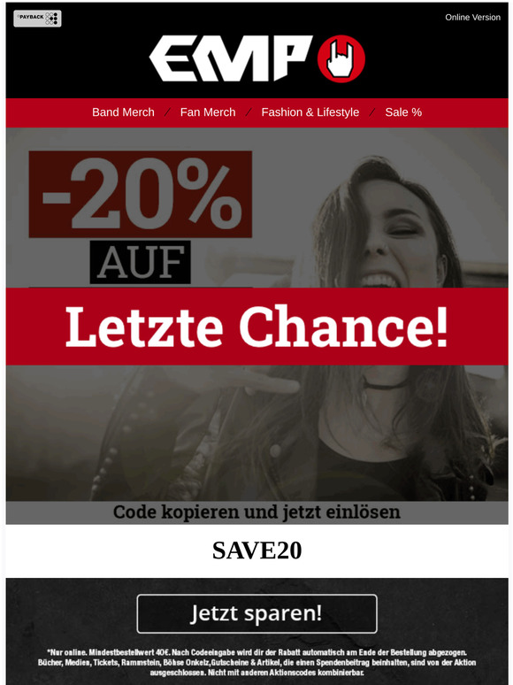 E.m.p. Merchandising Handelsgesellschaft Mbh: 🚨 LETZTE CHANCE Auf 20% ...