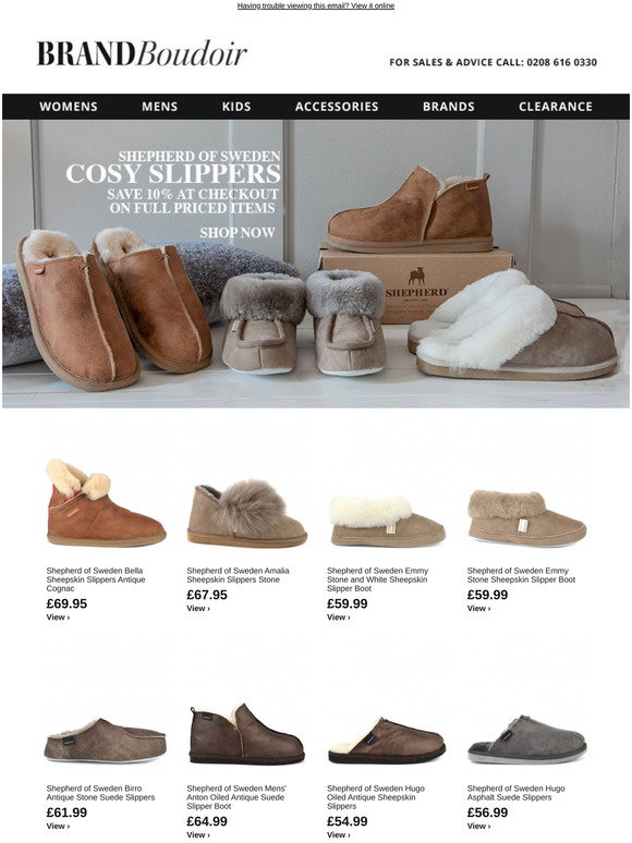 brandboudoir.com: Shop Cosy By Shepherd of Sweden | Save 10% At Checkout |