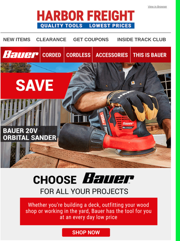 Harbor Freight Tools HUGE Savings on Bauer Combo Kits Milled