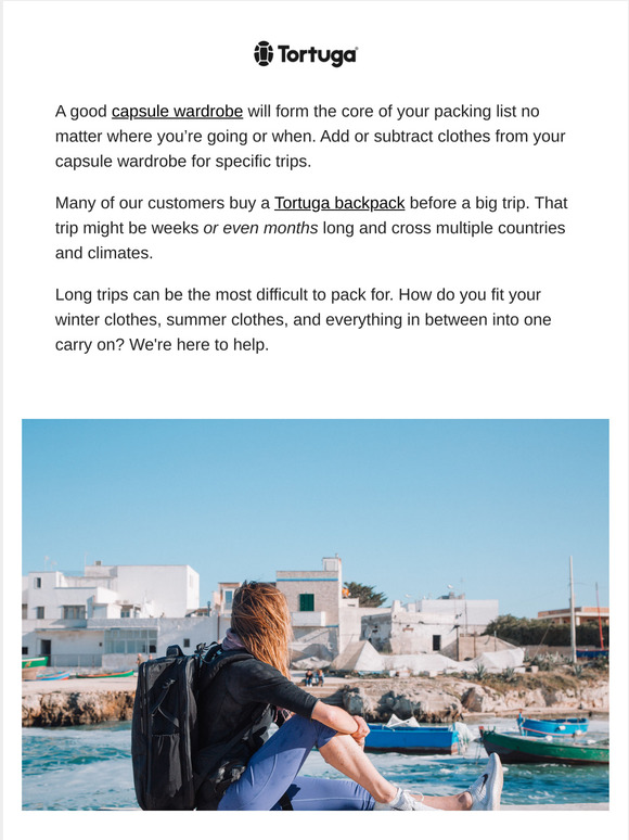 tortuga packing list