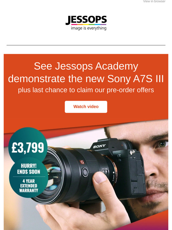 Photo Jessops See the Jessops Academy with the new Sony A7S III 📸 Milled