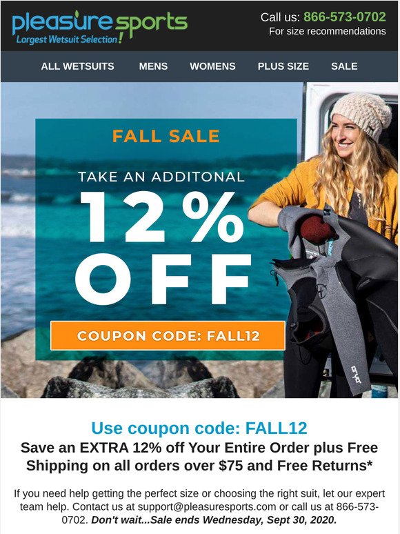 Annual Fall Sale! Save 12% Off!