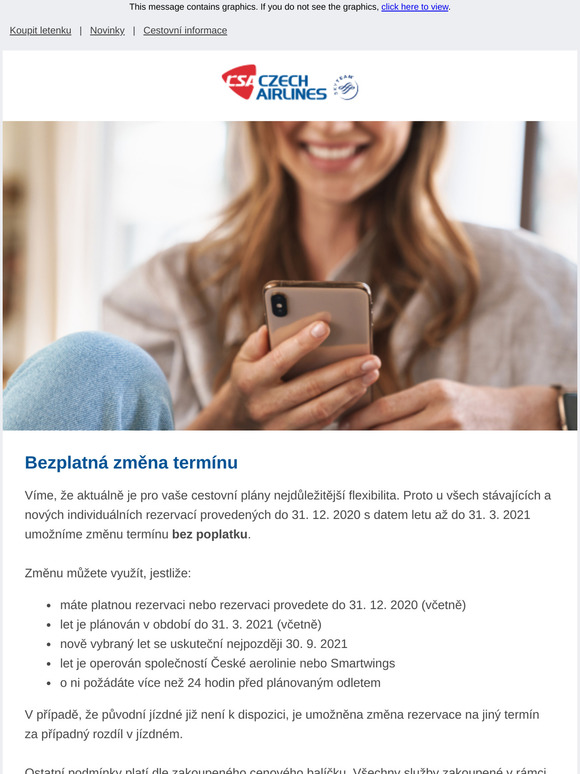Bezplatná změna termínu