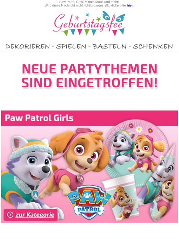Neue Themen! Paw Patrol, Minnie Maus & Co.