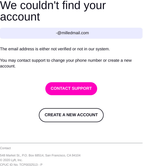 We couldn't find your account
