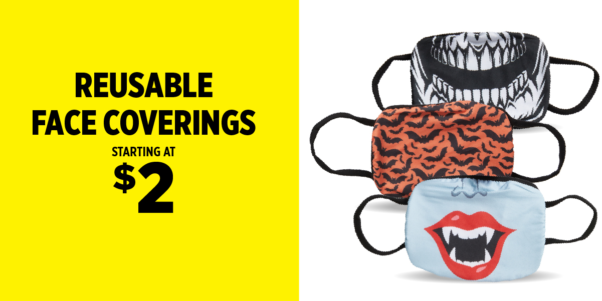 Dollar General Halloween masks and face coverings for the family. Milled