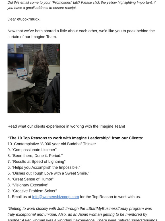 Top 10 Greatest Pleasures in Working with the Imagine Team