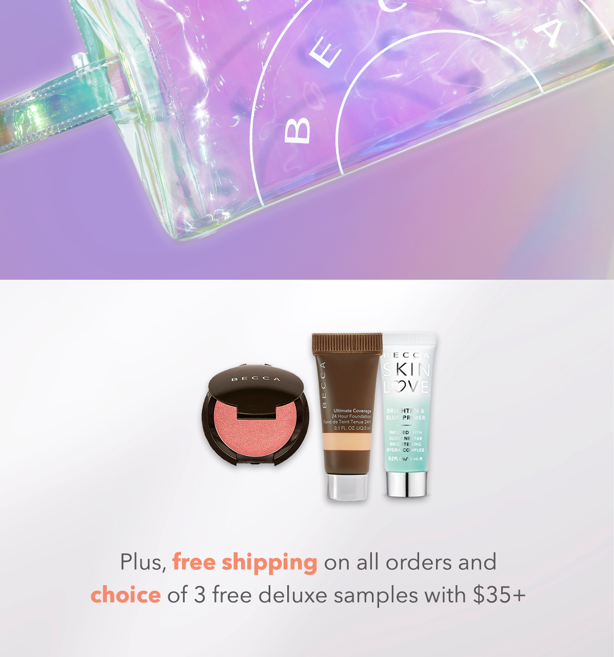 becca free makeup bolsa