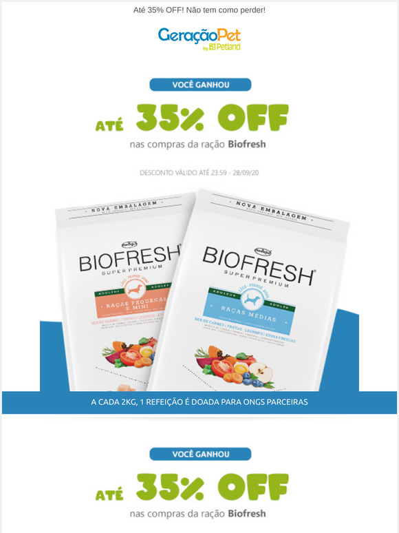 [ERRATA] Descontão na Biofresh pra você