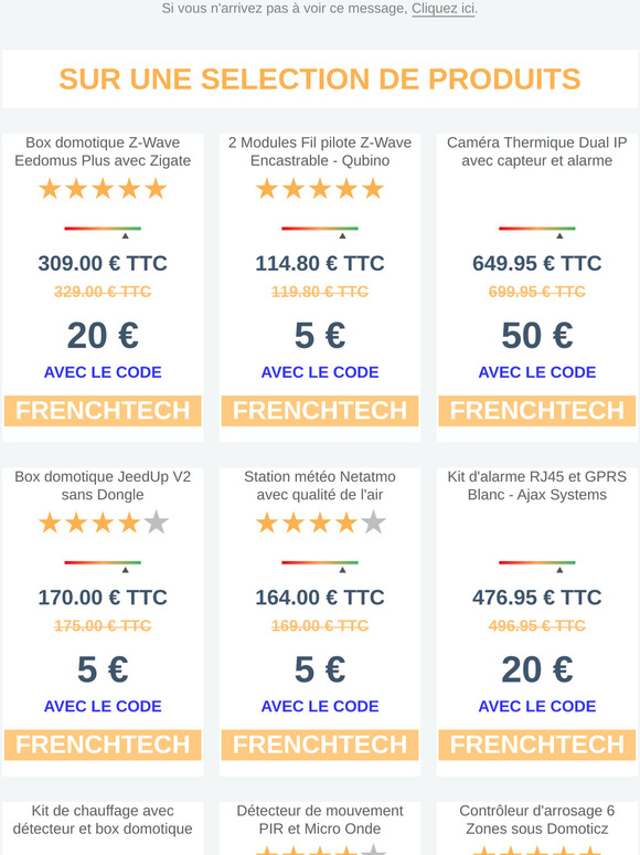 🥖 Plus qu'un jour pour profiter de remises jusqu'à 50€ !