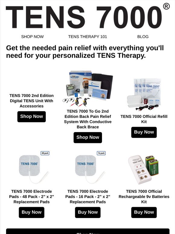TENS 7000 - Pain Management Machine 2nd Generation