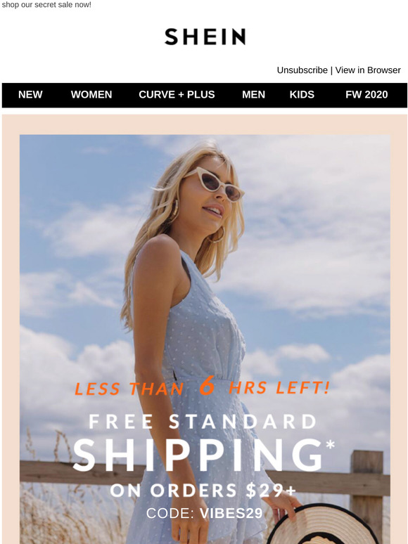 SHEIN Your free shipping code expires in 6 hours Milled