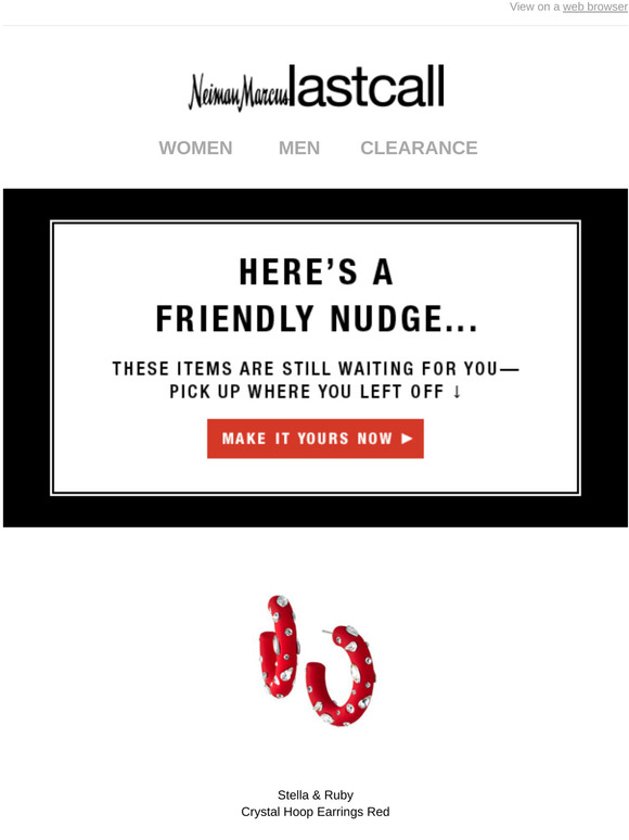 ATTN: The items in your cart are on hold for now!