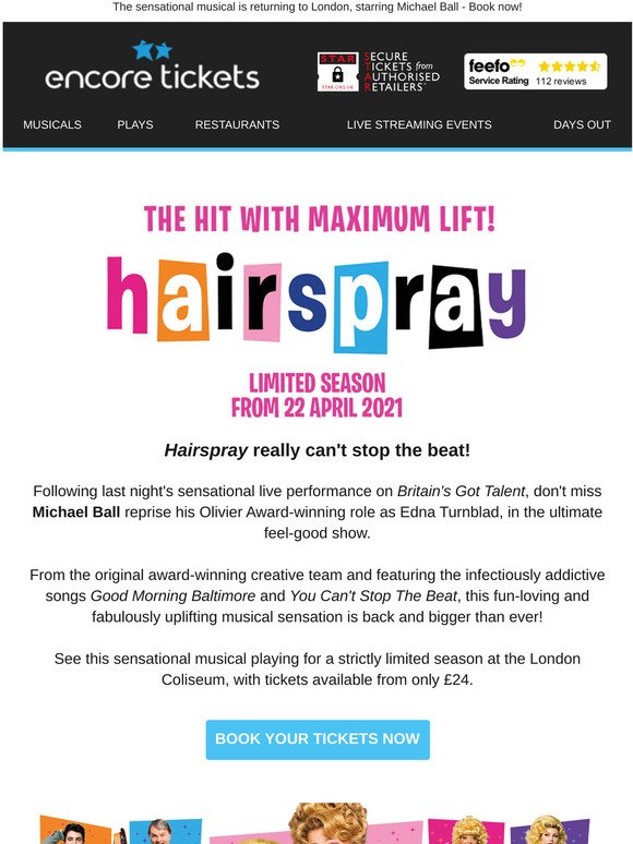 Uktickets Did You Catch Hairspray On Britain S Got Talent Milled