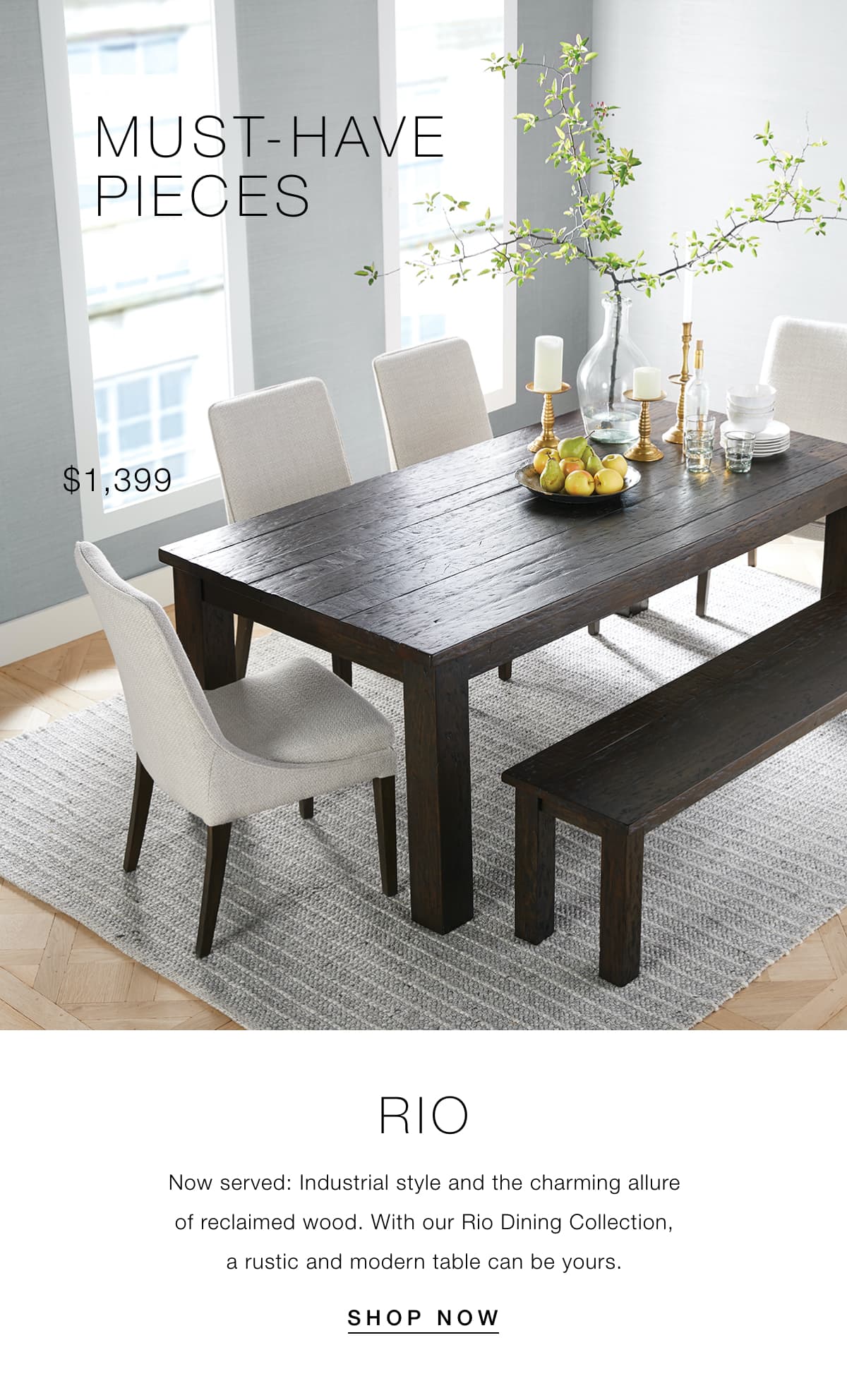 rio dining table arhaus