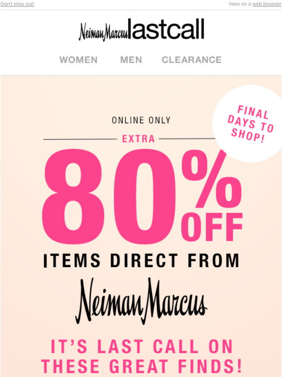 How to Shop Last Call by Neiman Marcus