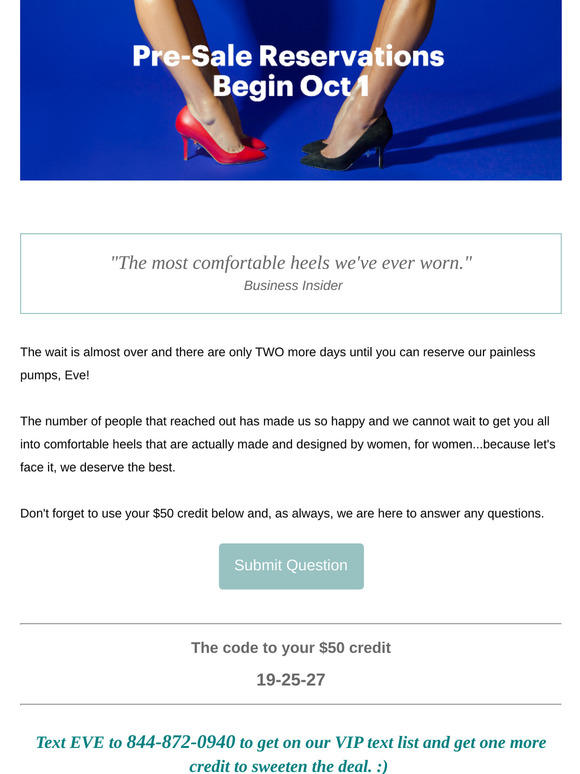 The wait is almost over! **Your $50 credit inside**
