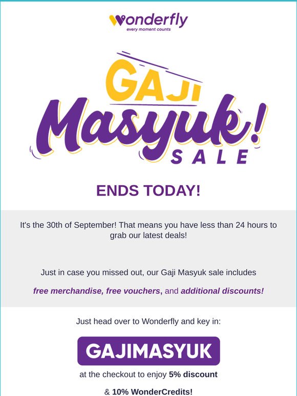 It's your LAST DAY to grab these AMAZING deals! 😍 #GajiMasyuk