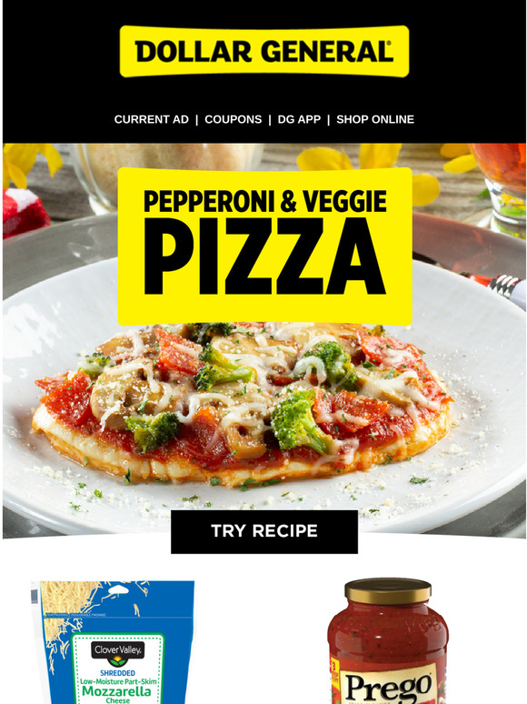 Dollar General Easy Pepperoni and Veggie Pizza Dinner. Milled