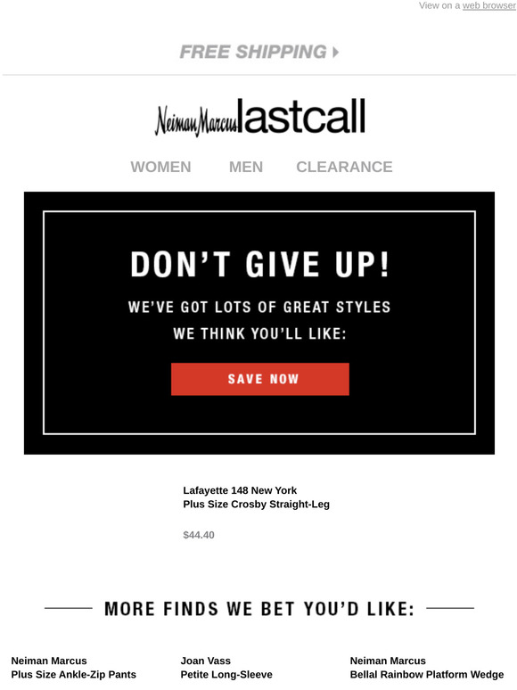 Last call discount neiman marcus shipping