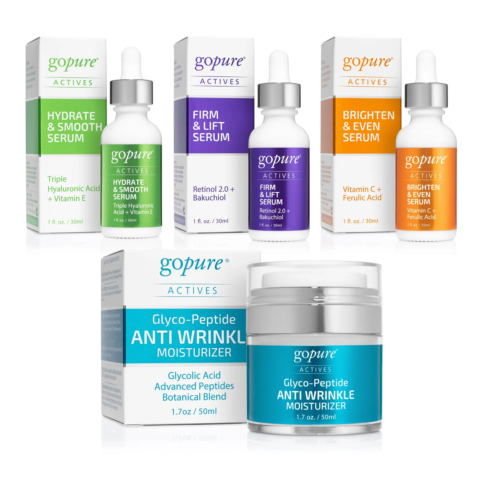 gopure facial serum trio kit