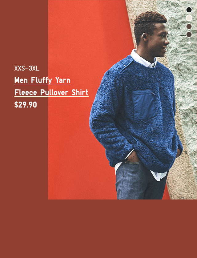 Fluffy yarn fleece pullover shirt Clearance