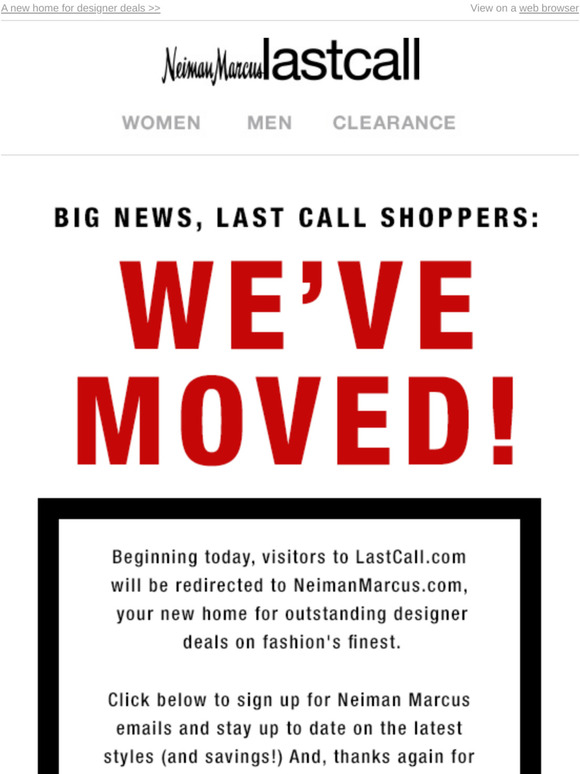 THANK YOU for shopping Last Call!