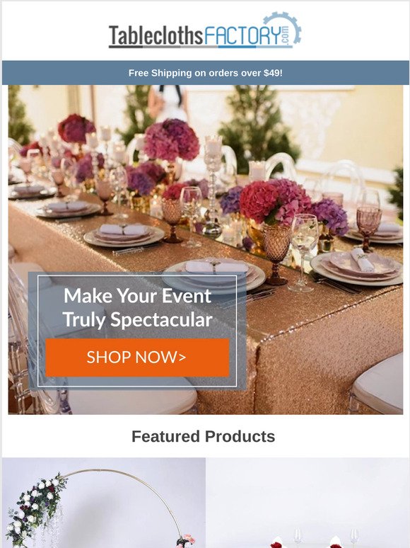 Delightful coupon for tableclothsfactory Tableclothsfactory Email Newsletters Shop Sales Discounts And Coupon Codes Page 7
