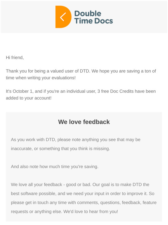 You've been given free Doc Credits