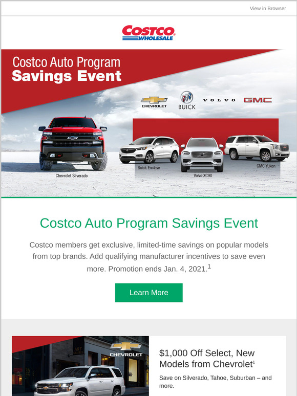 Costco A Message For You The Costco Auto Program Savings Event Has