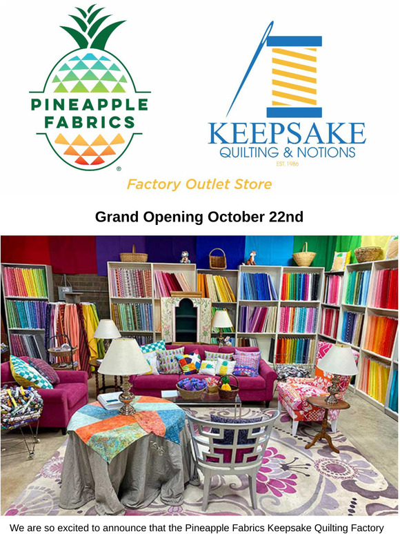 Keepsake Quilting We're Opening A Store In North Carolina! 🎉 Milled