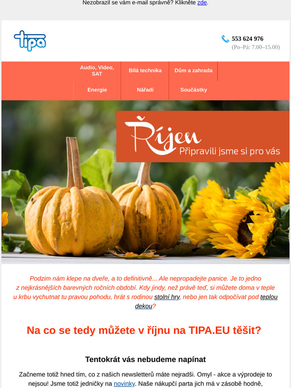 🍂 Podzim klepe na dveře. Říjnové přípravy vrcholí