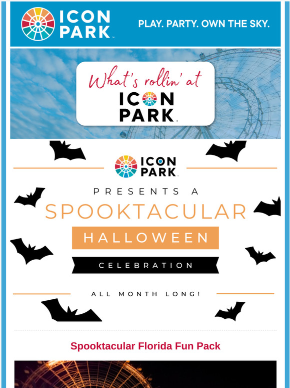 What's rollin' at ICON Park - October Newsletter