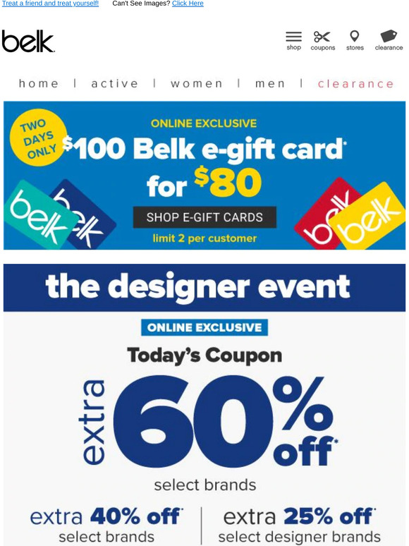 $100 e-gift card for $80 starts today!