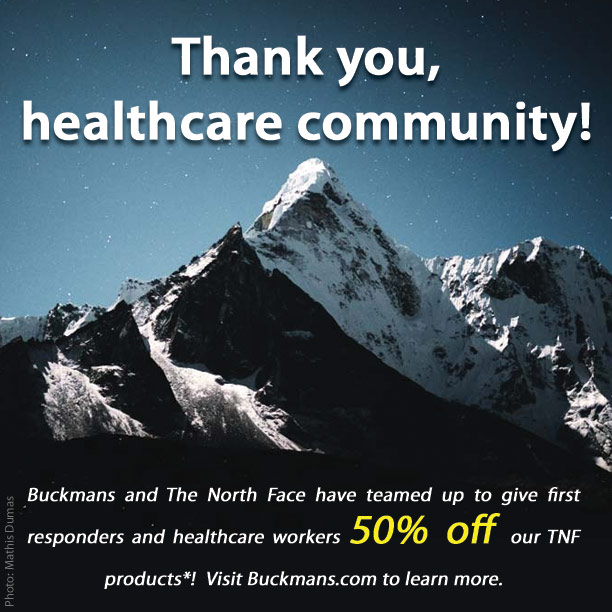 the north face 50 off for healthcare