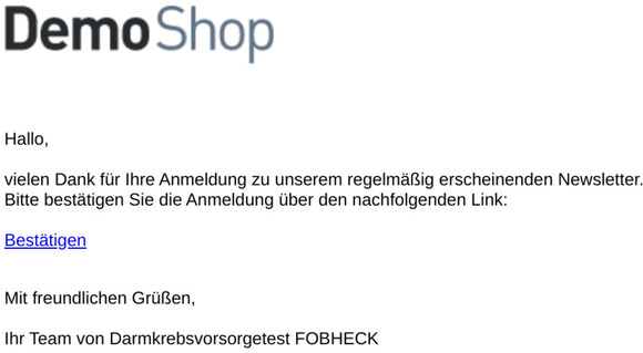 Bitte bestätigen Sie Ihre Newsletter-Anmeldung