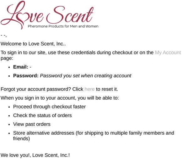 Welcome to Love Scent, Inc.