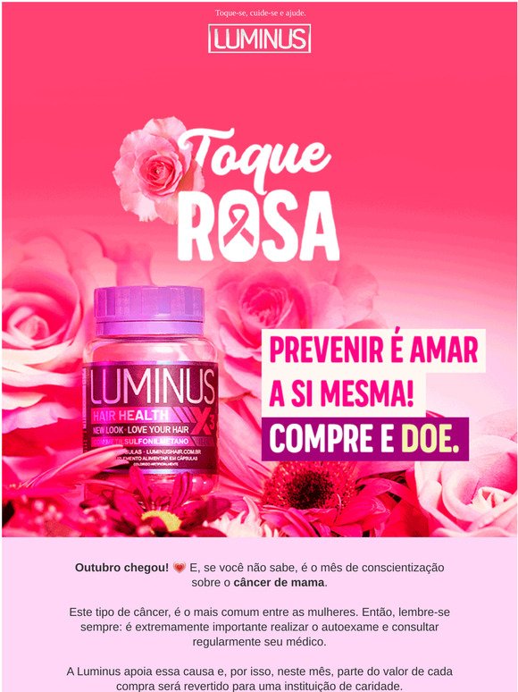 Começou o Outubro Rosa da Luminus! 🌸