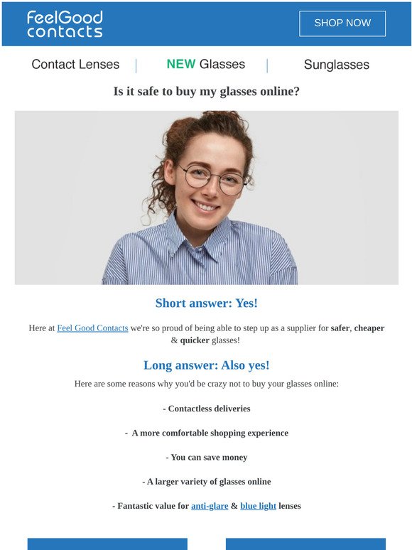 Save 10% | Is it safe to order glasses online?