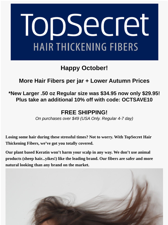 OCTOBER SPECIAL - Strengthen Your Hair Line Instantly! Introducing More Fibers Per Jar + Lower Prices + 10% OFF