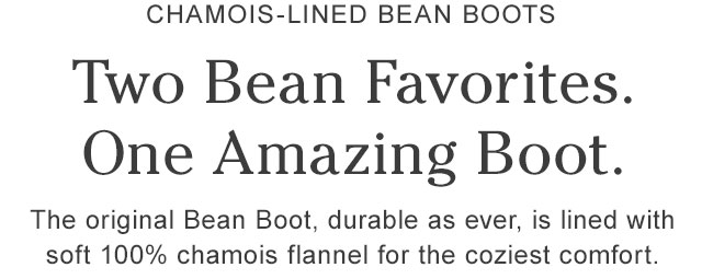 chamois lined bean boots