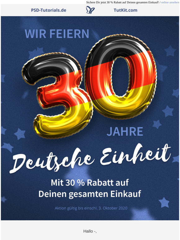 Nur noch bis Mitternacht: Unsere Rabatt-Aktion mit 30 % endet heute!