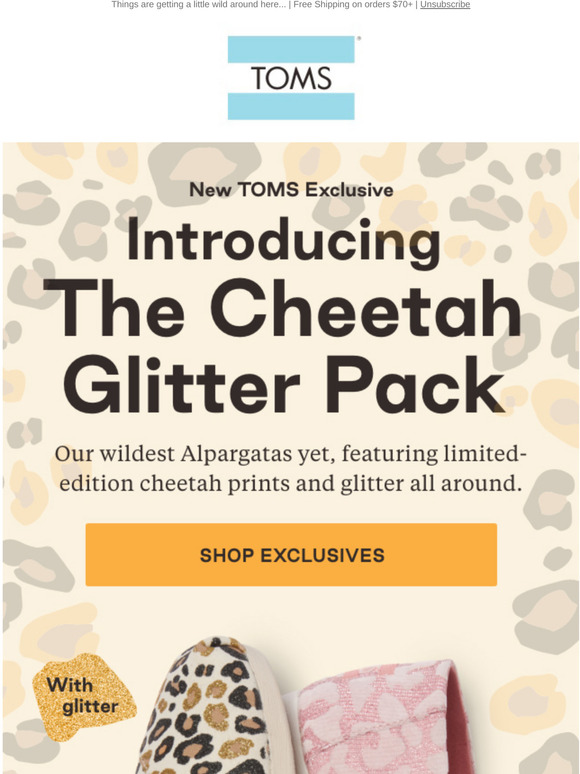 glitter cheetah toms