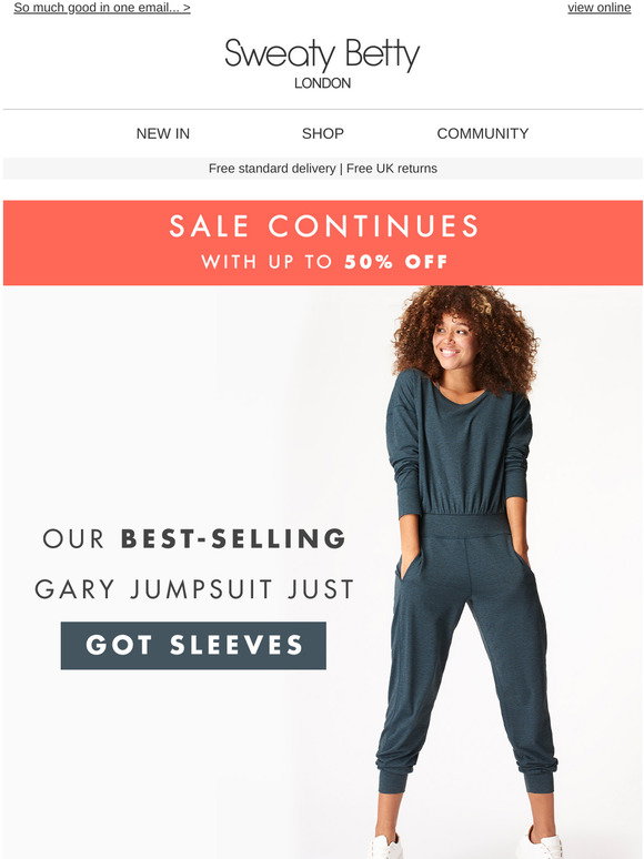 Sweaty Betty: New Gary Jumpsuit + up to 