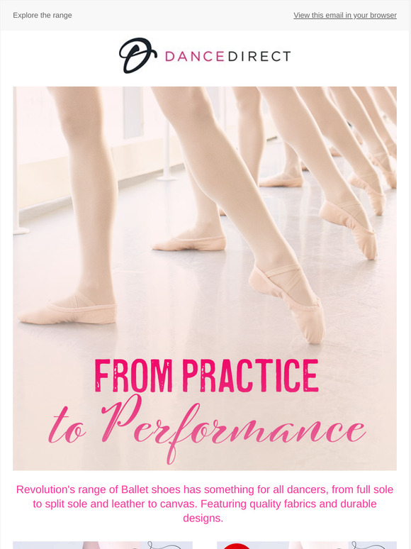 revolution split sole ballet shoes