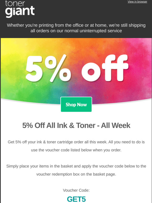 cartridge shop voucher code