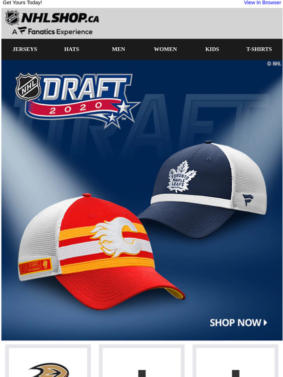 2020 nhl draft hats