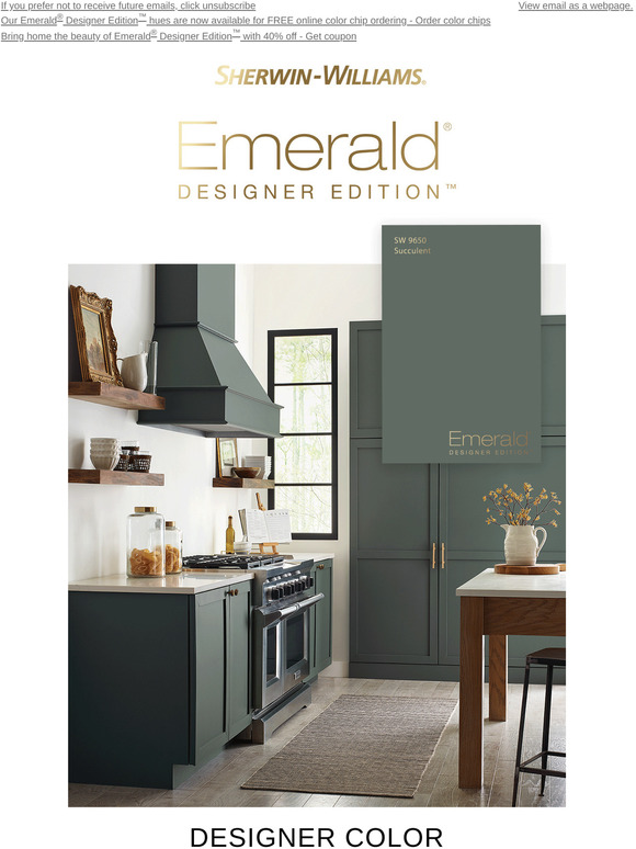 Sherwin Williams Home Get FREE Emerald® Designer Edition™ Color Chips