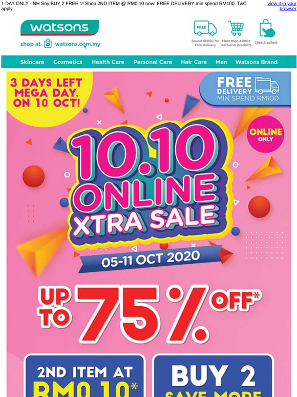 Watsons Malaysia Email Newsletters Shop Sales, Discounts, and Coupon Codes
